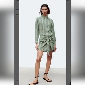 ZARA button down shirt dress